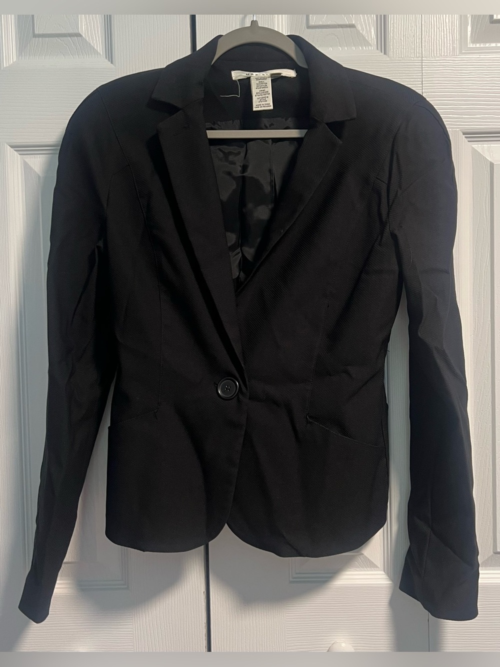 Max Studio Single Button Black Blazer